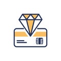 Premium Card - modern vector line design icon.