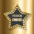 Premium Choice Star Shape Award of Best Product