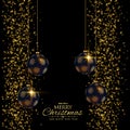 Premium christmas holiday background with glitter