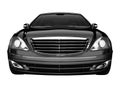 Premium class black car front view Royalty Free Stock Photo