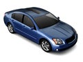 Premium class dark blue car illustration Royalty Free Stock Photo