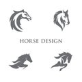 Premium collection icon set horse logo formed with simple and modern shape. Vector illustration inspiration Royalty Free Stock Photo