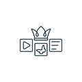 Premium content icon. Monochrome simple sign from blogging collection. Premium content icon for logo, templates, web