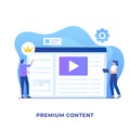 Premium content illustration concept