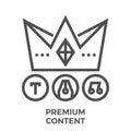 Premium content line icon Royalty Free Stock Photo