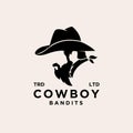 Premium cowboy bandits vector logo design