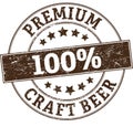 100% premium craft beer stamp