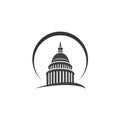 Premium Creative Landmark Capitol building logo vector design Iconic illustrations Royalty Free Stock Photo