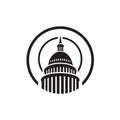 Premium Creative Landmark Capitol building logo vector design Iconic illustrations Royalty Free Stock Photo