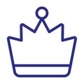 Premium crown quality chosen single isolated icon with outline style