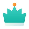 Premium crown quality chosen single isolated icon with smooth style