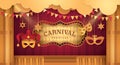 Premium Curtains stage with Circus Frame Bordor, Day Scene Carnival festival Royalty Free Stock Photo