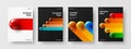 Premium 3D spheres catalog cover concept bundle Royalty Free Stock Photo