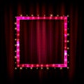 Premium Dark pink curtain scene gracefully