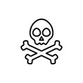 Premium death icon or logo in line style.