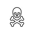 Premium death icon or logo in line style.