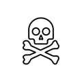 Premium death icon or logo in line style.