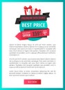 Premium Discount, Best Price Offer Sale Label Royalty Free Stock Photo