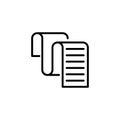 Premium document icon or logo in line style.