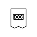 Premium document icon or logo in line style.