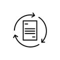 Premium document icon or logo in line style.