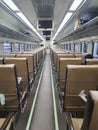 Premium economy class train passenger seats in Indonesia