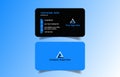 Premium elegant vector business card template design blue color Royalty Free Stock Photo