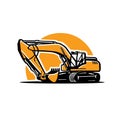 Premium Excavator Vector Illustration Isolated