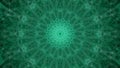 Premium Fantastic Mandala Light Code Symmetry Healing Decorative Pattern Azzure Green Royalty Free Stock Photo