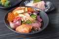 Ã Â¸â¡Premium fresh raw seafood mixed rice bowl & x28;Kaisen-don/ Japanese