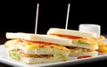 Premium fresh triple decker club sandwich