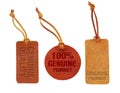 Premium and genuine quality leather sale tag set