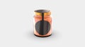 Premium glass container 3d rendering image