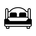 A premium glyph icon of comfortable home bed Royalty Free Stock Photo