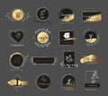 Premium gold logo for printing,product,wedding.vector illustration