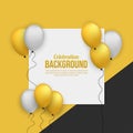 Premium golden ballon background for birhtday party, graduation, celebration event and holiday Royalty Free Stock Photo