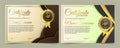 Premium golden black certificate template design Royalty Free Stock Photo