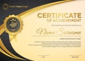 Premium golden black certificate template design Royalty Free Stock Photo