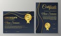 Premium golden black certificate template design Royalty Free Stock Photo