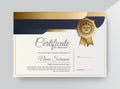 Premium golden black certificate template design Royalty Free Stock Photo