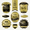 Premium golden quality labels