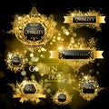 Premium golden quality labels