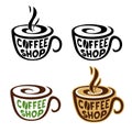Premium Gourmet Coffee Shop Cup Logo