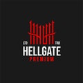 Premium hell gate vector logo design