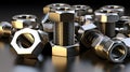 Premium Hex Rivet Nuts: Industrial Fasteners for Precision Assembly and Structural Strength. Royalty Free Stock Photo