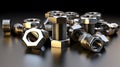 Premium Hex Rivet Nuts: Industrial Fasteners for Precision Assembly and Structural Strength. Royalty Free Stock Photo