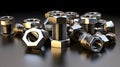 Premium Hex Rivet Nuts: Industrial Fasteners for Precision Assembly and Structural Strength. Royalty Free Stock Photo