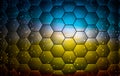 Premium Hexagon Space Colored Interstellar Ambiental Abstract Background Royalty Free Stock Photo