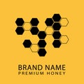 Premium honey brand name logo