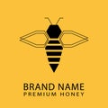 Premium honey brand name logo